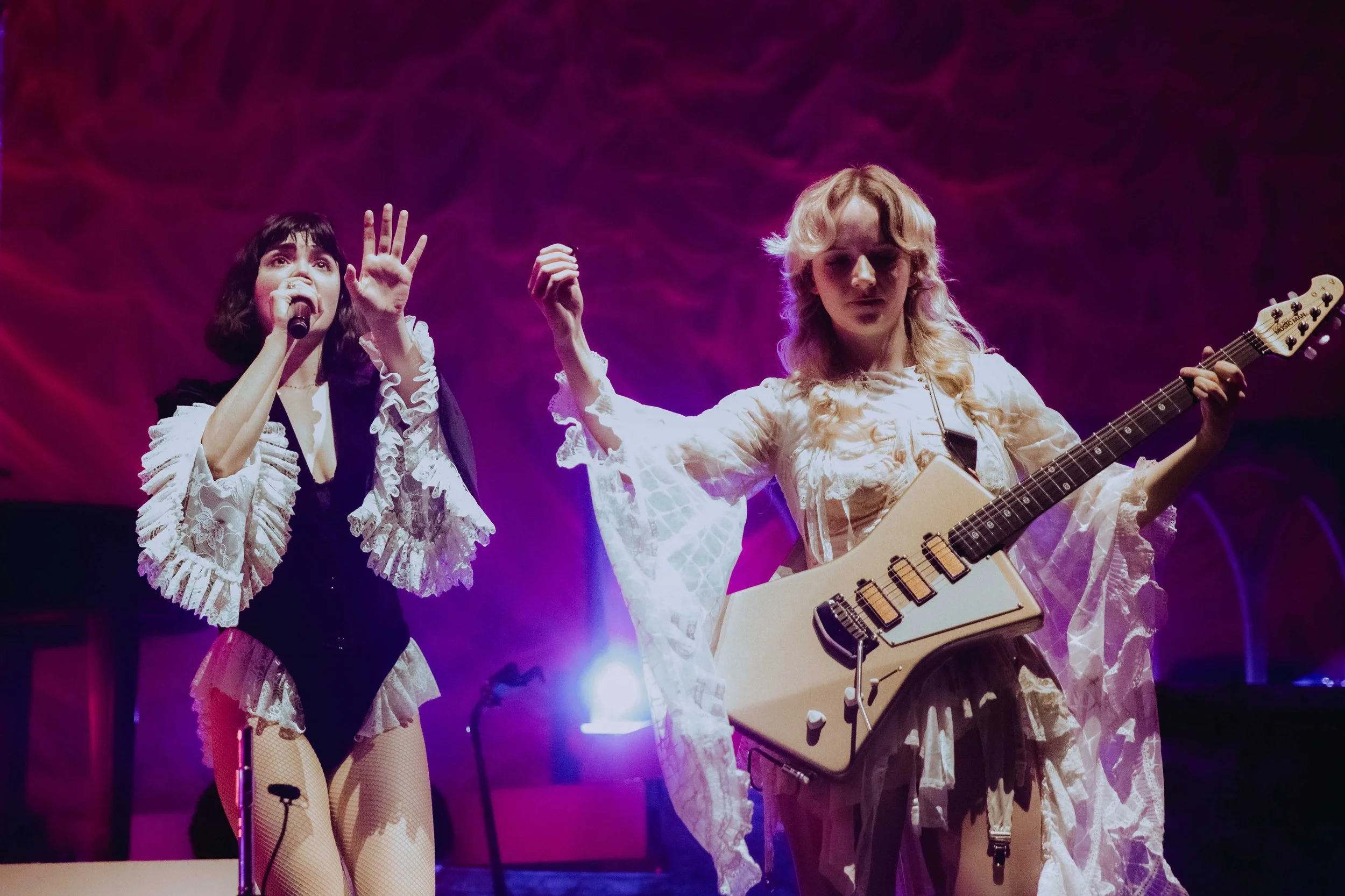 The Last Dinner Party performing on tour